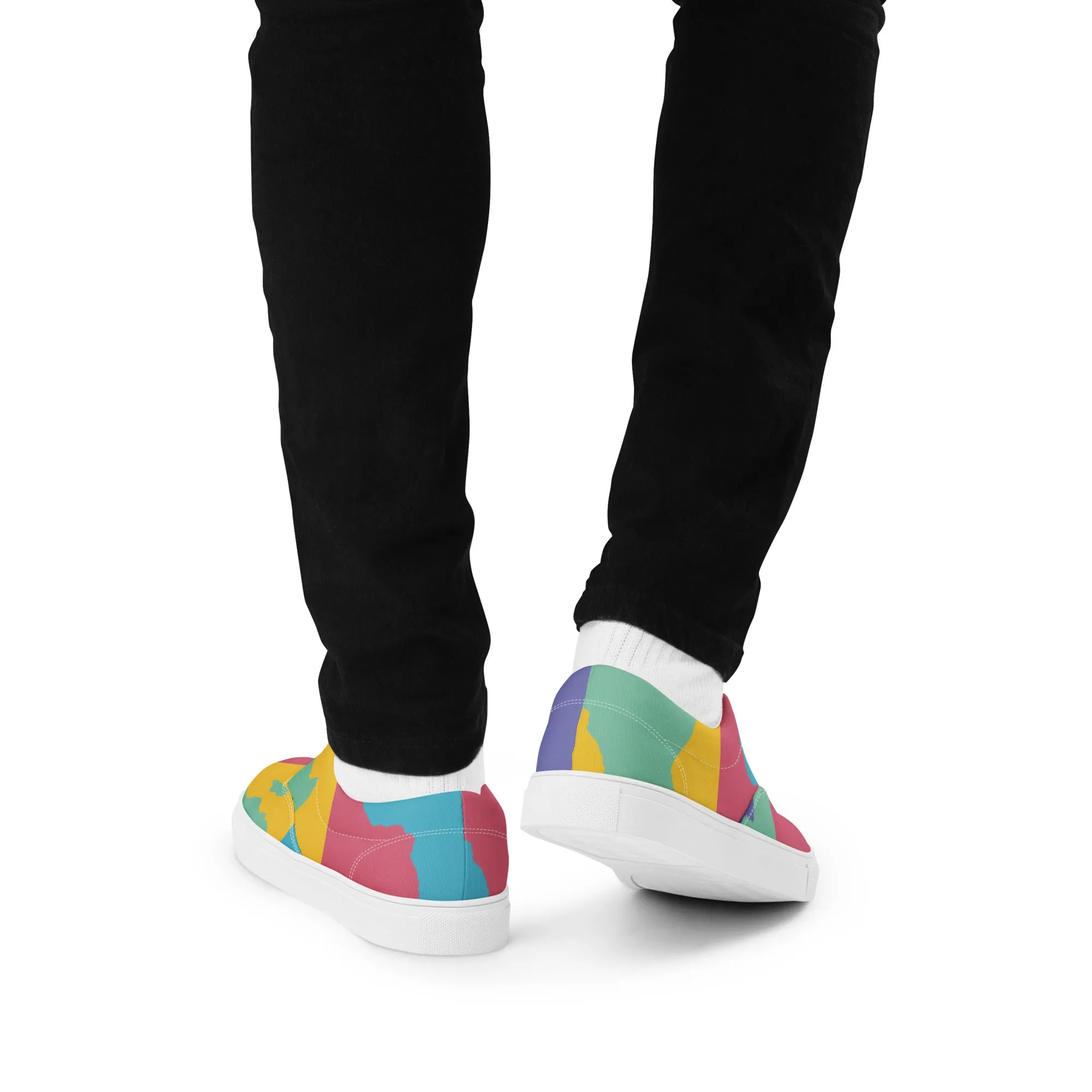 AFRICA WARHOL Men’s Lace-Up Canvas Shoes (Retro)