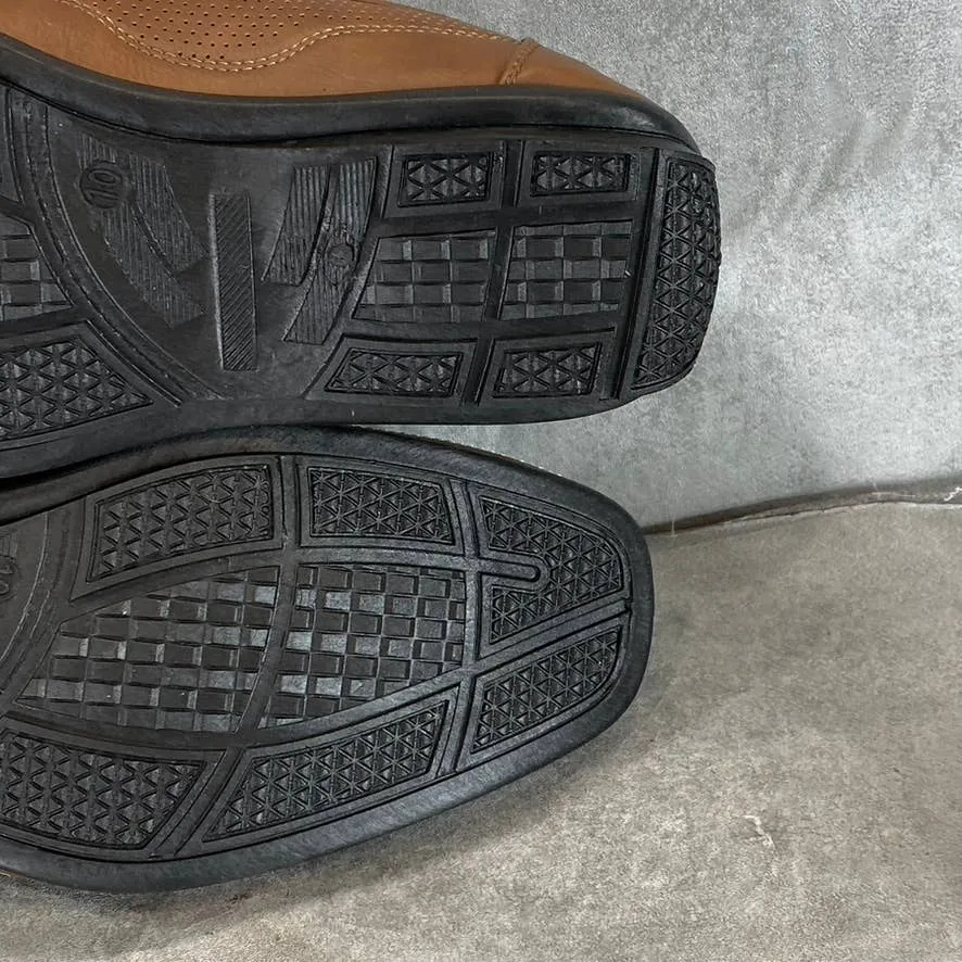 AKADEMIKS Men's Tan Stride Driving Slip-On Loafers SZ 10