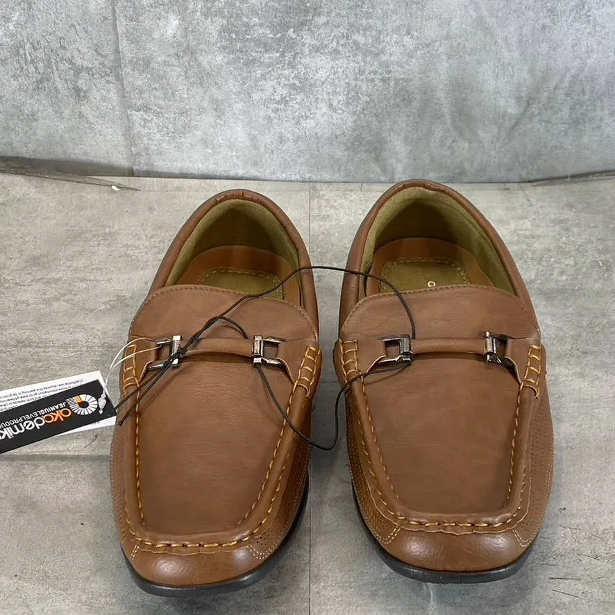 AKADEMIKS Men's Tan Stride Driving Slip-On Loafers SZ 10