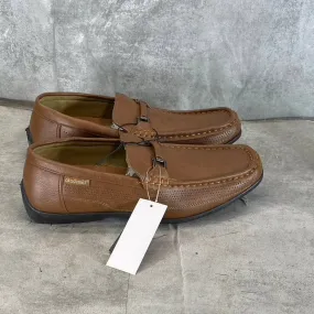 AKADEMIKS Men's Tan Stride Driving Slip-On Loafers SZ 10