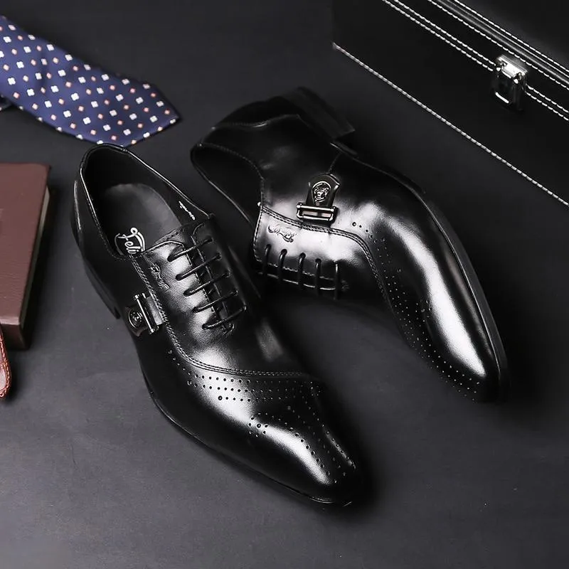 Italian Luxury Leather Brogue Shoes