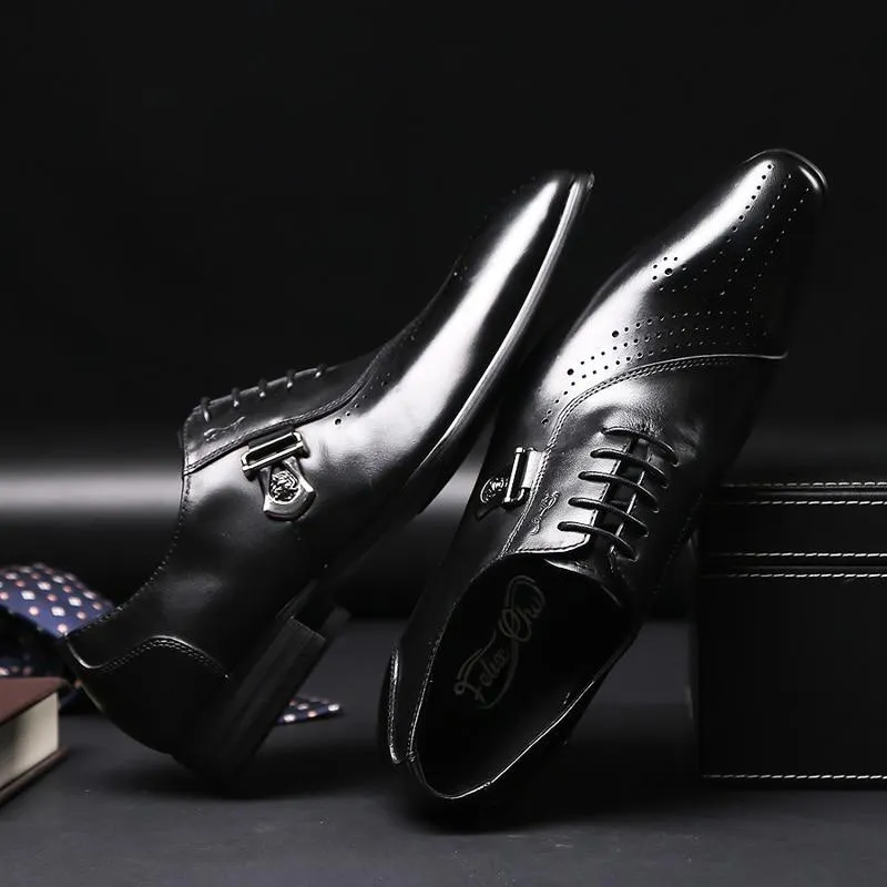 Italian Luxury Leather Brogue Shoes