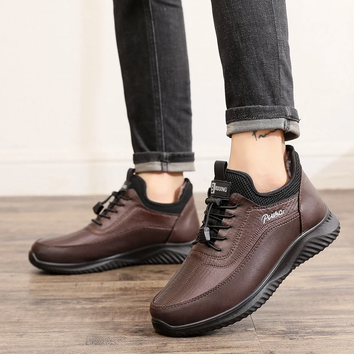 Men's Outdoor Fleece Cold-Proof Orthopedic Shoes