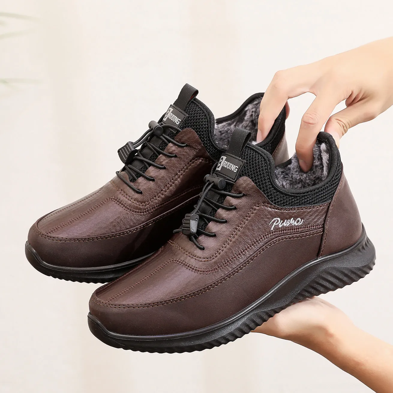 Men's Outdoor Fleece Cold-Proof Orthopedic Shoes