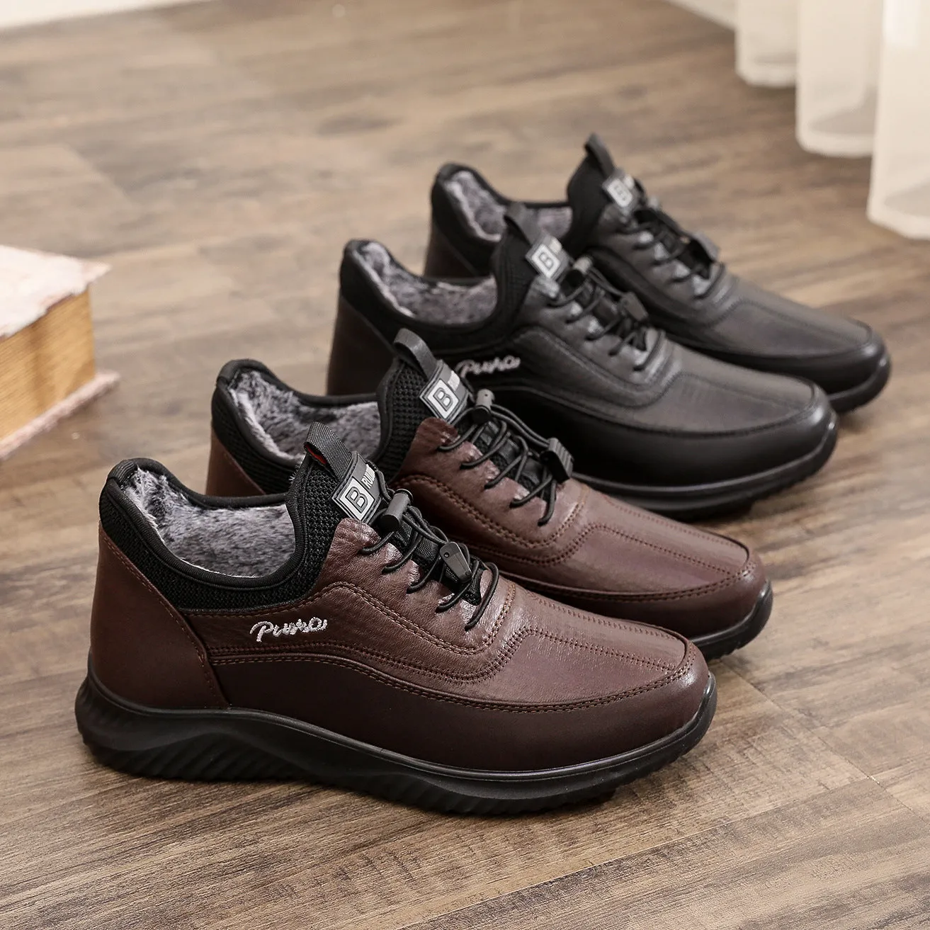 Men's Outdoor Fleece Cold-Proof Orthopedic Shoes