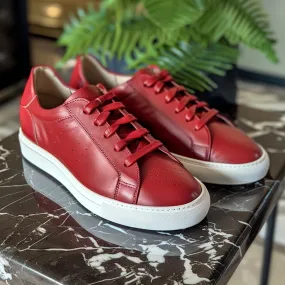 Red Leather Nazario Sneakers