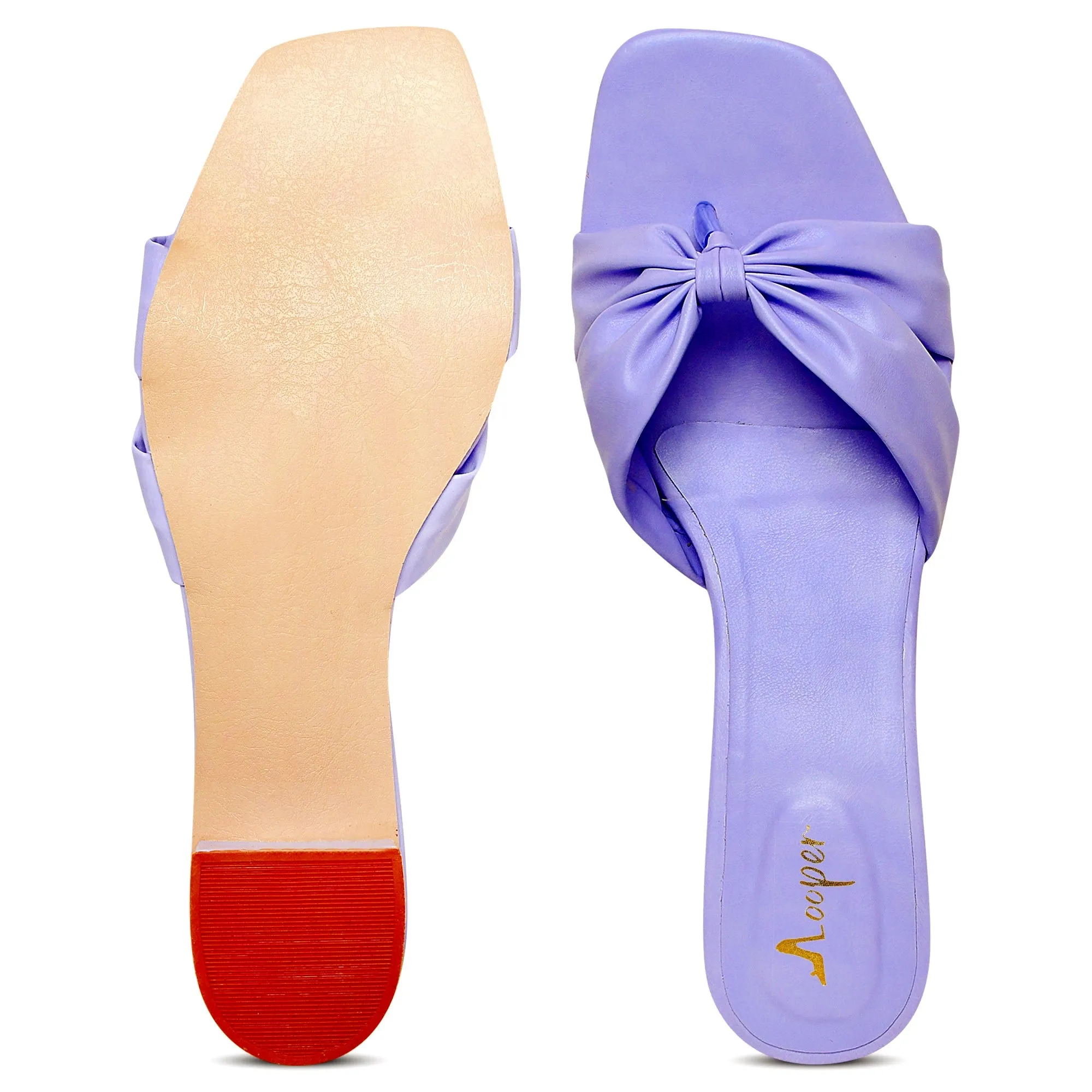 Ruched Block Heel