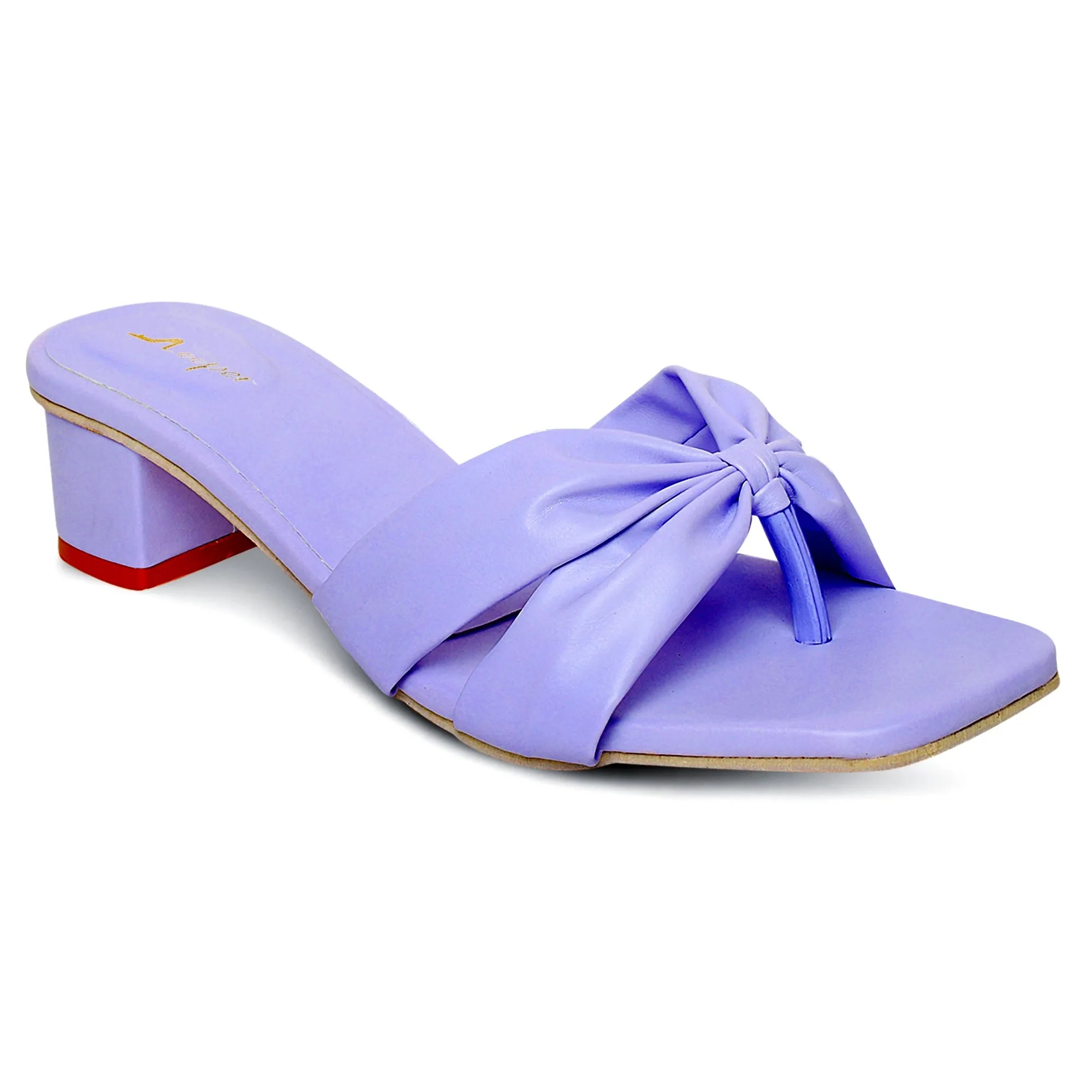 Ruched Block Heel