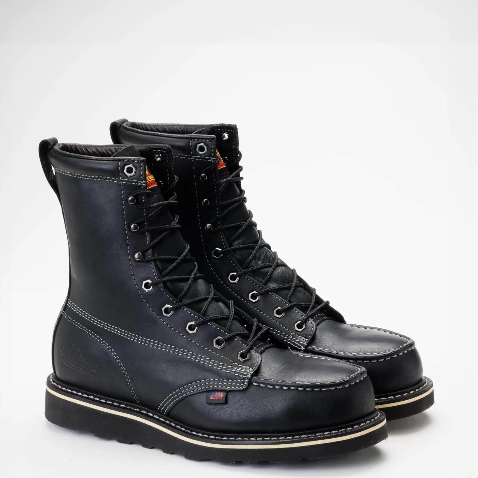 Thorogood Midnight Series 8″ Black Moc Safety Toe