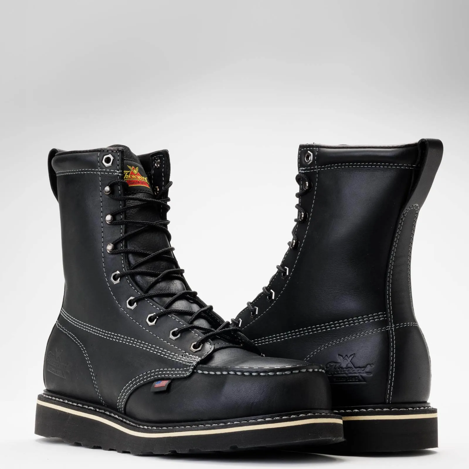 Thorogood Midnight Series 8″ Black Moc Safety Toe