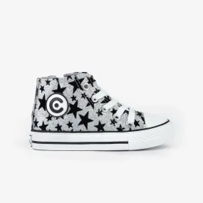Unisex Silver Glitter Stars Boots